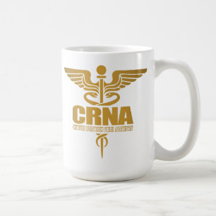 Caneca De Café Dourado Caduceus (CRNA)