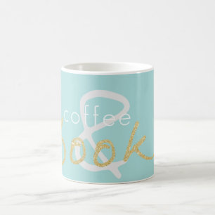 Caneca De Café Dourado café com faísca e livros