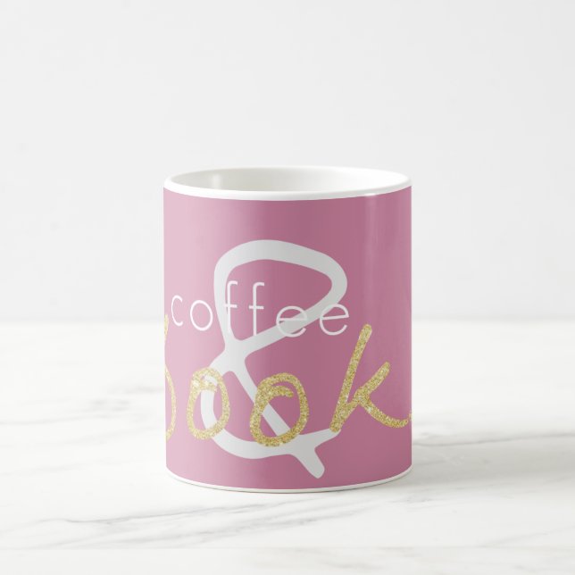Caneca De Café Dourado café com faísca e livros (Centro)