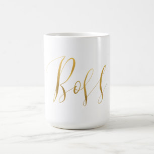 Caneca De Café Dourado chefe