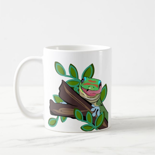 CANECA DE CAFÉ DOURADO DIA DE PÓ GECKO (Esquerda)