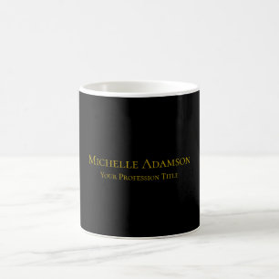 Caneca De Café Dourado e preto - simples profissional moderno