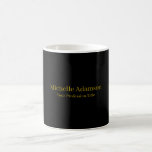 Caneca De Café Dourado e preto - simples profissional moderno<br><div class="desc">Design profissional simples moderno</div>