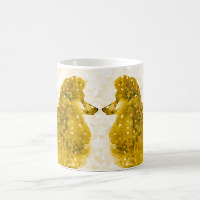 Caneca De Café Dourado Poodle (Centro)