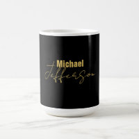Dourado preto elegante nome minimalista moderno