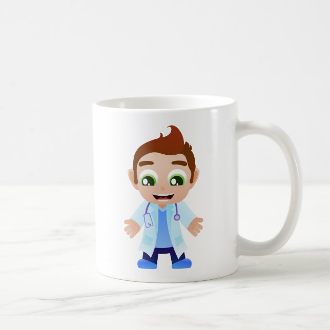 Caneca De Café Doutor Com Estetoscópio (Direita)