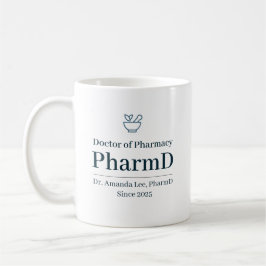 Caneca De Café Doutor em Farmácia Personalizado