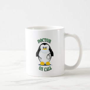 Caneca De Café Doutor no pinguim da chamada