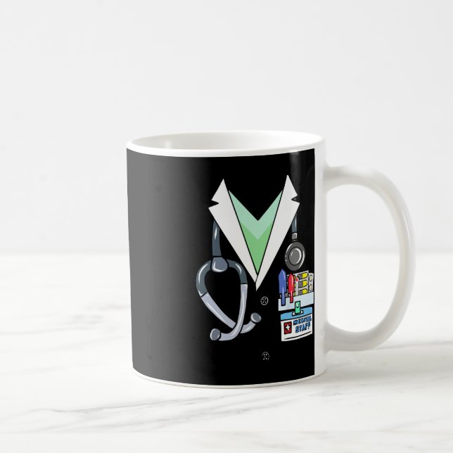 Caneca De Café Doutor White Lab Casaco Costume Halloween Médico (Direita)