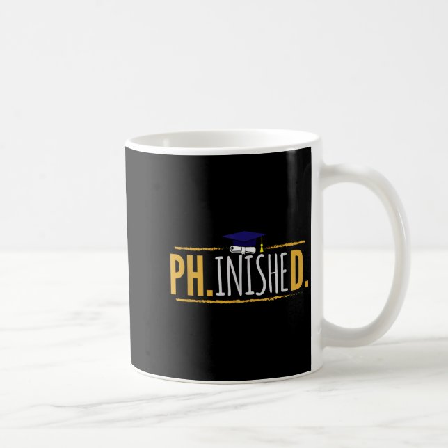 Caneca De Café Doutorado concluído presente engraçado de formatur (Direita)