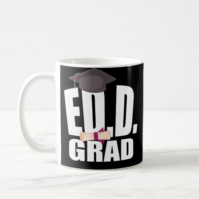 Caneca De Café Doutorado EdD Doutorado Graduação Oferece Café Mug (Esquerda)