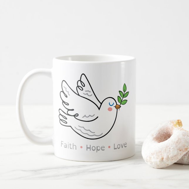 Caneca De Café Dove (Com Donut)