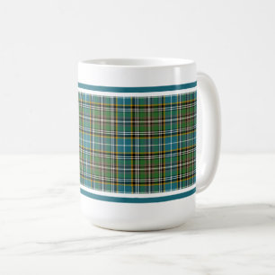 Caneca De Café Dowling Tartan - Padrão Azul - Xadrez Irlandesa