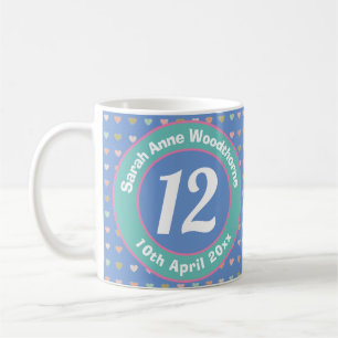 Caneca De Café Doze Anos De Idade. Aniversário.