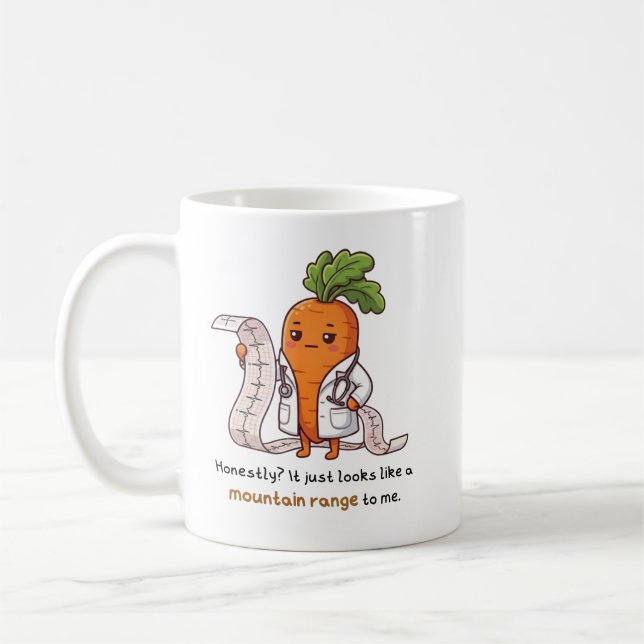 Caneca De Café Dr. Carrot ECG Funny Medical Mug - Future Doctor G (Esquerda)