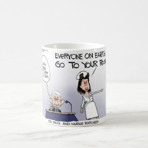 Caneca De Café Dr. Fauci E Enfermeira Ratchet Mug