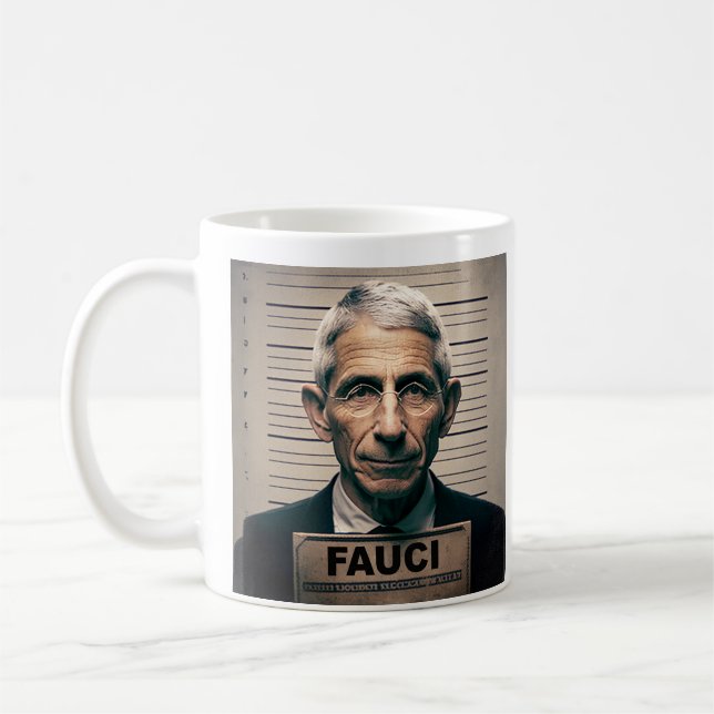 Caneca De Café Dr. Fauci Mugshot (Esquerda)