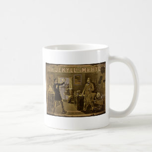 Caneca De Café Dr. Jekyll e poster vintage do Sr. Hyde