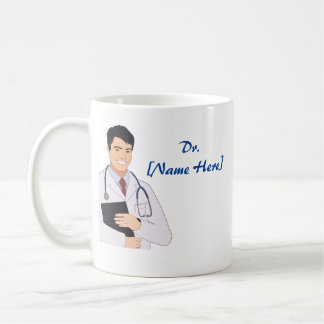 Caneca De Café Dr. Name Personalizado Melhor Médico Dotado Mug de