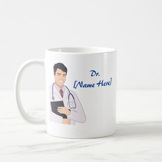 Caneca De Café Dr. Name Personalizado Melhor Médico Dotado Mug de (Esquerda)
