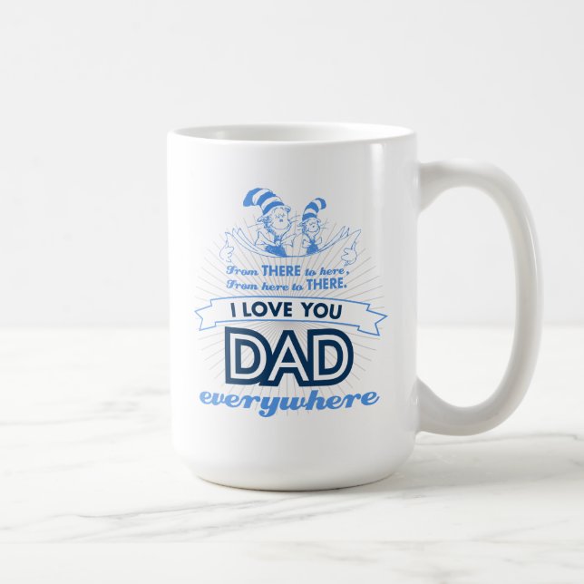 Caneca De Café Dr. Seuss | Eu Te Amo Papai Em Qualquer Lugar (Direita)