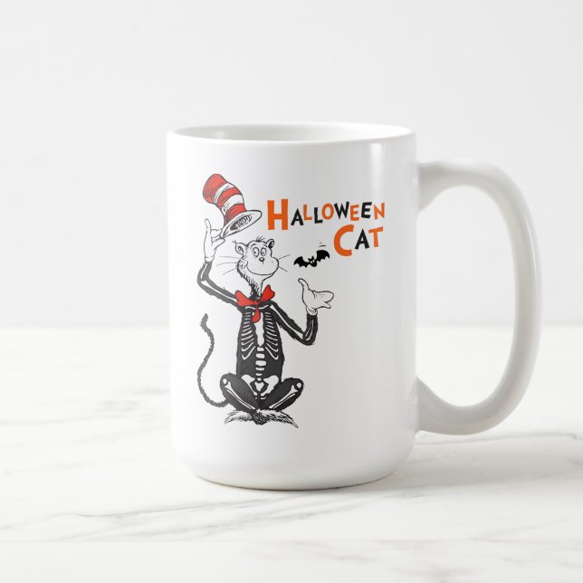 Caneca De Café Dr. Seuss | Gato de Halloween no Chapéu (Direita)