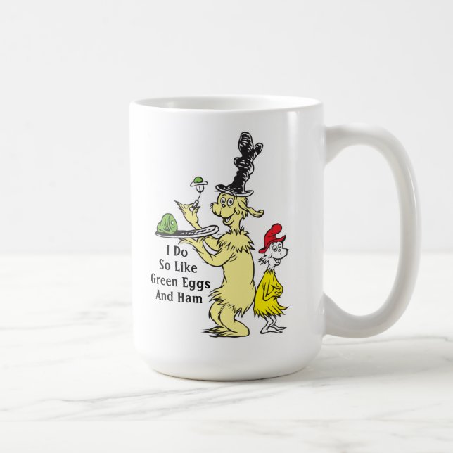 Caneca De Café Dr. Seuss | Ovos Verdes e Galhãs | Amigo e Sam-I-A (Direita)