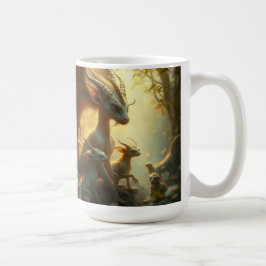 Caneca De Café „Drachenmutter im goldenen Wald“