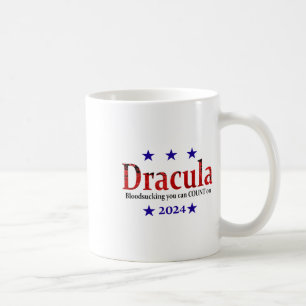 Caneca De Café Drácula 2024 - Sinal Eleitoral - Dia de as Bruxas 