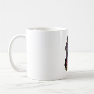 Caneca De Café Drácula de Halloween Lua Vermelha Morcegos Caveira