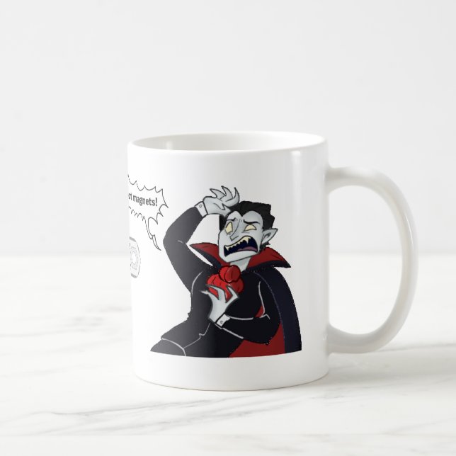 Caneca De Café Drácula: Não... não ímãs! (Direita)