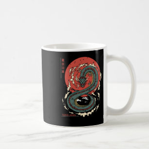 Caneca De Café Dragão Asiático Japonês Tatuagem Neon Re