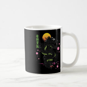 Caneca De Café Dragão Asiático Kanji Sakura Ae