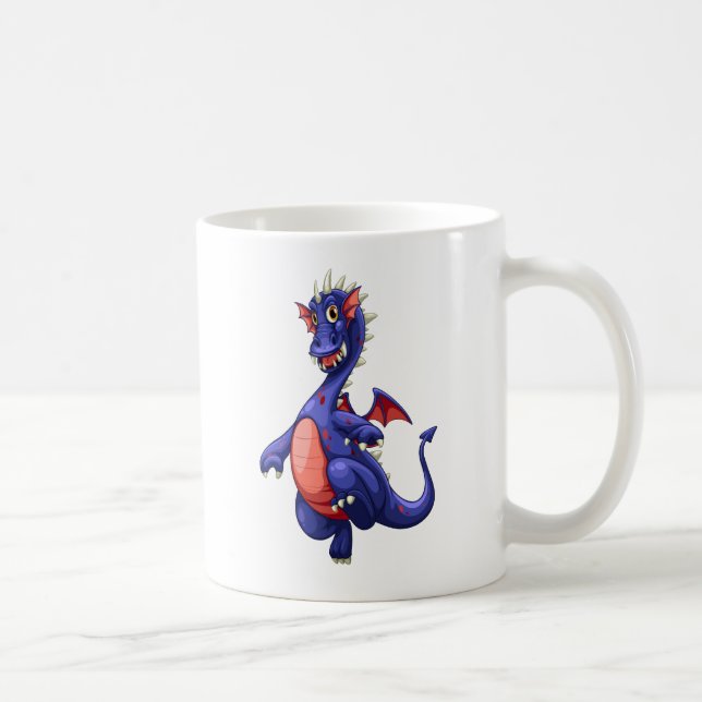 Caneca De Café Dragão azul (Direita)