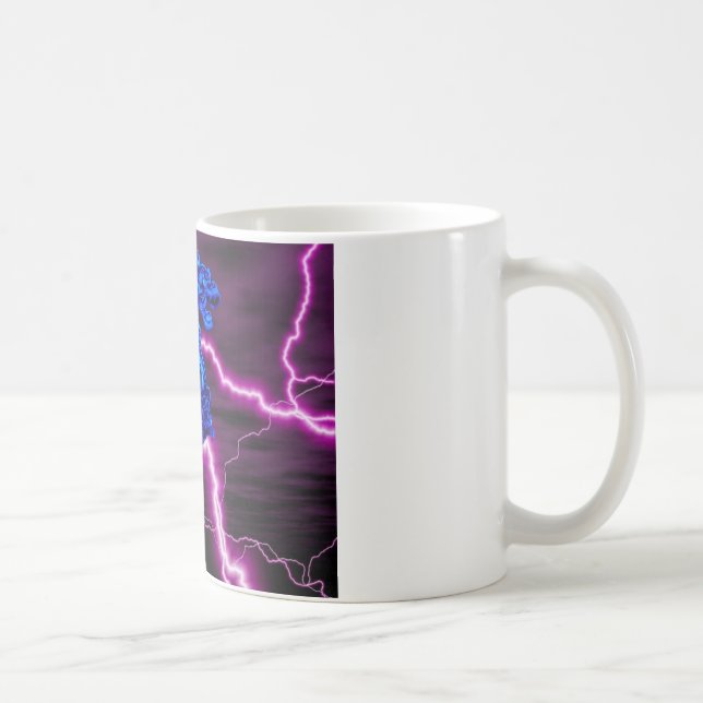Caneca De Café dragão azul/roxo (Direita)