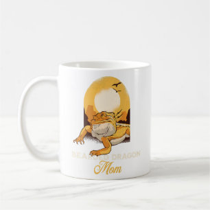 Caneca De Café Dragão-barba Mãe Réptil Lizard