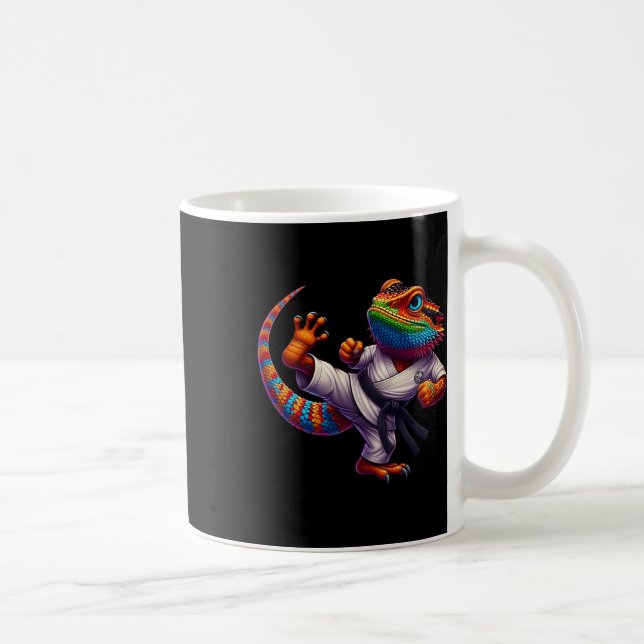 Caneca De Café Dragão Barbudo Alto Karate Samurai Ninj (Direita)