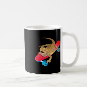 Caneca De Café Dragão Barbudo Engraçado Andando de Skate Pagona L