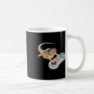 Caneca De Café Dragão Barbudo Jogando Videogame Répteis Pagona