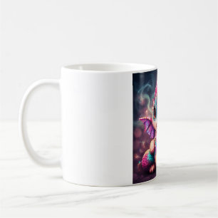 Caneca De Café Dragão Bebê Cristal Arco-Íris