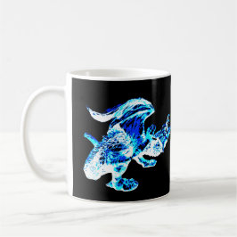 Caneca De Café Dragão Blue Frost Reino de Gelo Ártico Besta Mític