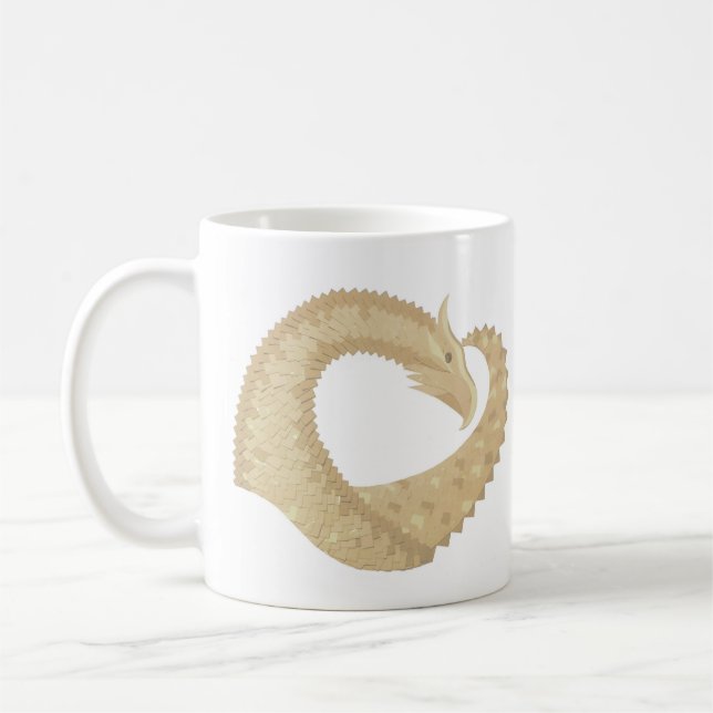 Caneca De Café Dragão cardíaco Sandstone em branco (Esquerda)