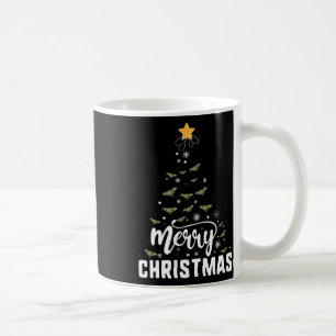 Caneca De Café Dragão Carinado Família de Árvores de Natal Merry 