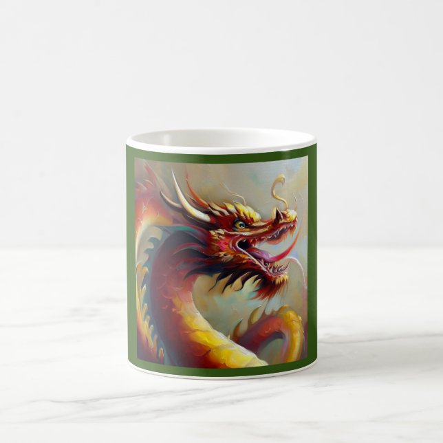 Caneca De Café Dragão chinês (35) (Centro)