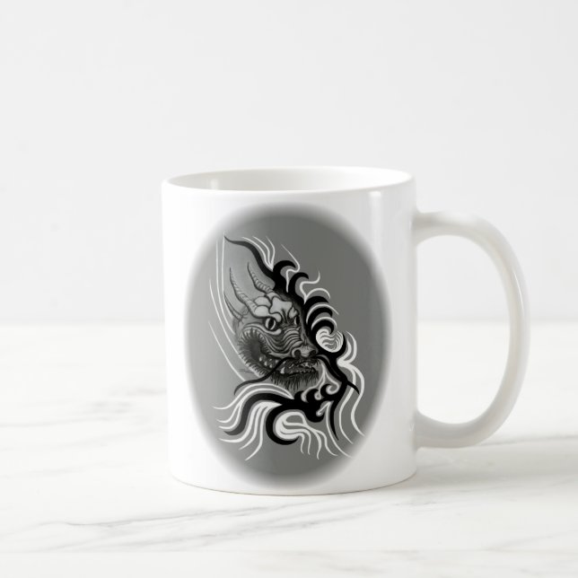 Caneca De Café Dragão da China em Tattoostyle (Direita)