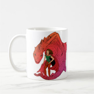 Caneca De Café Dragão de Bebê Vermelho