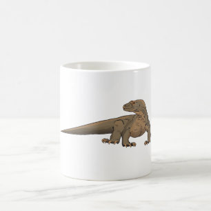Caneca De Café Dragão de Komodo/lagarto de monitor realísticos