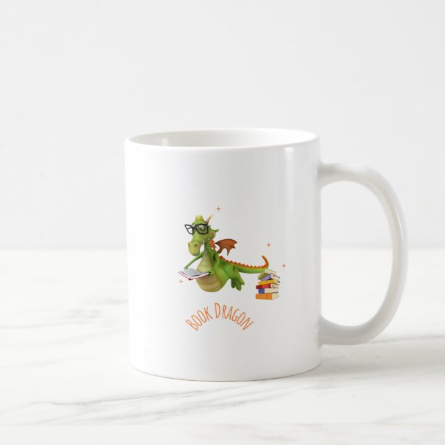 Caneca De Café Dragão de Livro (Direita)