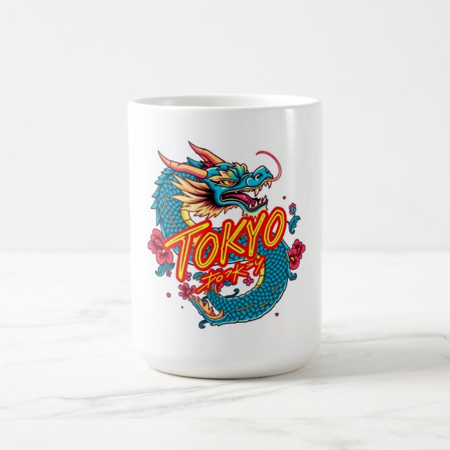 Caneca De Café Dragão de Tóquio (Centro)
