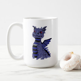 Caneca De Café Dragão Diamond Azul